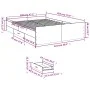 Sonoma oak engineered wood bed with drawers 120x200 cm by vidaXL, Beds and slatted bases - Ref: Foro24-3280302, Price: 136,74...