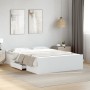 Weißes Holzwerkstoffbett mit Schubladen 135x190 cm von vidaXL, Betten und Lattenroste - Ref: Foro24-3280314, Preis: 159,68 €,...