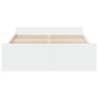Weißes Holzwerkstoffbett mit Schubladen 135x190 cm von vidaXL, Betten und Lattenroste - Ref: Foro24-3280314, Preis: 159,68 €,...