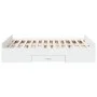 White engineered wood bed with drawers 135x190 cm by vidaXL, Beds and slatted bases - Ref: Foro24-3280314, Price: 157,54 €, D...
