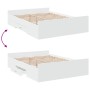 Weißes Holzwerkstoffbett mit Schubladen 135x190 cm von vidaXL, Betten und Lattenroste - Ref: Foro24-3280314, Preis: 159,68 €,...