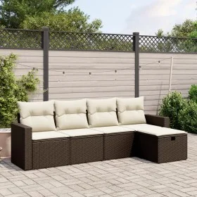 5-piece garden dining set and brown synthetic rattan cushions by vidaXL, Garden sets - Ref: Foro24-3263469, Price: 318,91 €, ...