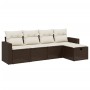 5-piece garden dining set and brown synthetic rattan cushions by vidaXL, Garden sets - Ref: Foro24-3263469, Price: 303,37 €, ...