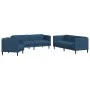 Juego de sofás 3 piezas tela azul de vidaXL, Sofás - Ref: Foro24-3209235, Precio: 879,69 €, Descuento: %