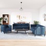 3-piece sofa set blue fabric by vidaXL, Sofas - Ref: Foro24-3209235, Price: 895,92 €, Discount: %