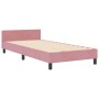 Estructura de cama con cabecera Rosa 90 x 200 cm Terciopelo