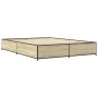 Bettgestell aus Sonoma-Eiche-Metallwerkstoff, 120 x 200 cm von vidaXL, Betten und Lattenroste - Ref: Foro24-3279848, Preis: 1...