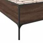 Engineered wood bed frame oak brown metal 160x200 cm by vidaXL, Beds and slatted bases - Ref: Foro24-3279791, Price: 150,33 €...
