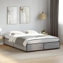 Estructura cama madera ingeniería metal gris Sonoma 135x190 cm de vidaXL, Camas y somieres - Ref: Foro24-3279860, Precio: 125...