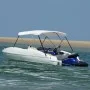 Weiße 3-Bogen-Bimini-Markise 183 x 196 x 137 cm von vidaXL, Aufbewahrungsabdeckungen für Boote - Ref: Foro24-92362, Preis: 14...