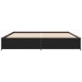Bettgestell aus Holzwerkstoff und schwarzem Metall, 200 x 200 cm von vidaXL, Betten und Lattenroste - Ref: Foro24-3279822, Pr...