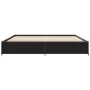 Engineered wood and black metal bed frame 200x200cm by vidaXL, Beds and slatted bases - Ref: Foro24-3279822, Price: 146,06 €,...