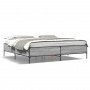 Estructura cama madera ingeniería metal gris Sonoma 180x200 cm de vidaXL, Camas y somieres - Ref: Foro24-3279785, Precio: 155...