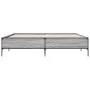 Estructura cama madera ingeniería metal gris Sonoma 180x200 cm de vidaXL, Camas y somieres - Ref: Foro24-3279785, Precio: 154...