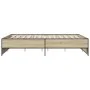 Estructura cama madera ingeniería metal roble Sonoma 150x200 cm de vidaXL, Camas y somieres - Ref: Foro24-3279883, Precio: 14...