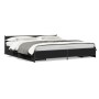 Black engineered wood bed frame with drawers 200x200 cm by vidaXL, Beds and slatted bases - Ref: Foro24-3279912, Price: 204,1...