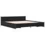 Black engineered wood bed frame with drawers 200x200 cm by vidaXL, Beds and slatted bases - Ref: Foro24-3279912, Price: 201,7...