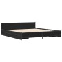 Estructura cama con cajones madera ingeniería negra 200x200 cm de vidaXL, Camas y somieres - Ref: Foro24-3279912, Precio: 204...