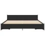 Black engineered wood bed frame with drawers 200x200 cm by vidaXL, Beds and slatted bases - Ref: Foro24-3279912, Price: 201,7...