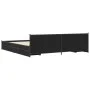 Black engineered wood bed frame with drawers 200x200 cm by vidaXL, Beds and slatted bases - Ref: Foro24-3279912, Price: 201,7...