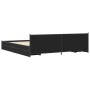 Estructura cama con cajones madera ingeniería negra 200x200 cm de vidaXL, Camas y somieres - Ref: Foro24-3279912, Precio: 204...