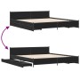 Estructura cama con cajones madera ingeniería negra 200x200 cm de vidaXL, Camas y somieres - Ref: Foro24-3279912, Precio: 204...