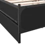 Black engineered wood bed frame with drawers 200x200 cm by vidaXL, Beds and slatted bases - Ref: Foro24-3279912, Price: 201,7...