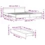 Black engineered wood bed frame with drawers 200x200 cm by vidaXL, Beds and slatted bases - Ref: Foro24-3279912, Price: 201,7...