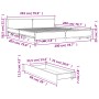 Estructura cama con cajones madera ingeniería negra 200x200 cm de vidaXL, Camas y somieres - Ref: Foro24-3279912, Precio: 204...