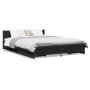 Black engineered wood bed frame with drawers 150x200 cm by vidaXL, Beds and slatted bases - Ref: Foro24-3279927, Price: 191,4...