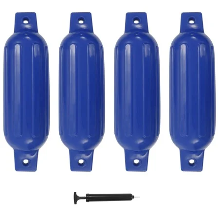 Boat bumpers 4 units blue PVC 41x11.5 cm by vidaXL, Docking and anchoring - Ref: Foro24-92376, Price: 49,05 €, Discount: %