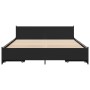 Black engineered wood bed frame with drawers 150x200 cm by vidaXL, Beds and slatted bases - Ref: Foro24-3279927, Price: 191,4...