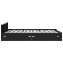 Black engineered wood bed frame with drawers 150x200 cm by vidaXL, Beds and slatted bases - Ref: Foro24-3279927, Price: 191,4...