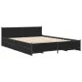 Black engineered wood bed with drawers 120x190 cm by vidaXL, Beds and slatted bases - Ref: Foro24-3279952, Price: 177,93 €, D...