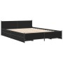Schwarzes Holzwerkstoffbett mit Schubladen 120x190 cm von vidaXL, Betten und Lattenroste - Ref: Foro24-3279952, Preis: 180,16...