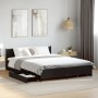 Schwarzes Holzwerkstoffbett mit Schubladen 120x190 cm von vidaXL, Betten und Lattenroste - Ref: Foro24-3279952, Preis: 180,16...