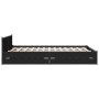 Black engineered wood bed with drawers 120x190 cm by vidaXL, Beds and slatted bases - Ref: Foro24-3279952, Price: 180,04 €, D...