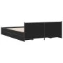 Black engineered wood bed with drawers 120x190 cm by vidaXL, Beds and slatted bases - Ref: Foro24-3279952, Price: 177,93 €, D...