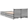 Cama con cajones madera ingeniería gris Sonoma 100x200 cm de vidaXL, Camas y somieres - Ref: Foro24-3279965, Precio: 157,43 €...
