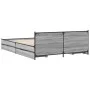 Sonoma gray engineered wood bed with drawers 135x190 cm by vidaXL, Beds and slatted bases - Ref: Foro24-3279950, Price: 178,0...