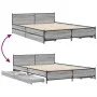 Cama con cajones madera de ingeniería gris Sonoma 135x190 cm de vidaXL, Camas y somieres - Ref: Foro24-3279950, Precio: 177,9...