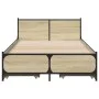 Sonoma oak engineered wood bed with drawers 75x190 cm by vidaXL, Beds and slatted bases - Ref: Foro24-3279973, Price: 143,49 ...