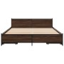 Eichenbraunes Holzwerkstoffbett mit Schubladen 150x200 cm von vidaXL, Betten und Lattenroste - Ref: Foro24-3279931, Preis: 18...