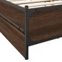 Oak brown engineered wood bed with drawers 150x200 cm by vidaXL, Beds and slatted bases - Ref: Foro24-3279931, Price: 187,14 ...