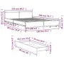 Oak brown engineered wood bed with drawers 150x200 cm by vidaXL, Beds and slatted bases - Ref: Foro24-3279931, Price: 187,14 ...