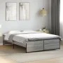 Sonoma gray metal engineered wood bed frame 120x190 cm by vidaXL, Beds and slatted bases - Ref: Foro24-3279910, Price: 131,58...