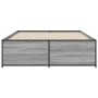 Sonoma gray metal engineered wood bed frame 120x190 cm by vidaXL, Beds and slatted bases - Ref: Foro24-3279910, Price: 133,17...