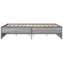 Estructura cama madera ingeniería metal gris Sonoma 120x190 cm de vidaXL, Camas y somieres - Ref: Foro24-3279910, Precio: 131...