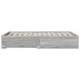 Sonoma gray engineered wood bed with drawers 120x200 cm by vidaXL, Beds and slatted bases - Ref: Foro24-3280396, Price: 160,5...