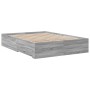 Sonoma-graues Holzwerkstoffbett mit Schubladen 120 x 200 cm von vidaXL, Betten und Lattenroste - Ref: Foro24-3280396, Preis: ...